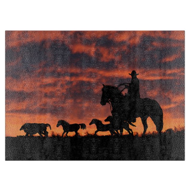 Tabla De Cortar Country Western Cowboy Cutting Board (Anverso)