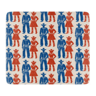 Tabla De Cortar Cowboy & Cowgirl Americana