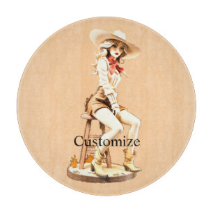 Tabla De Cortar Cowgirl Sentado Thunder_Cove