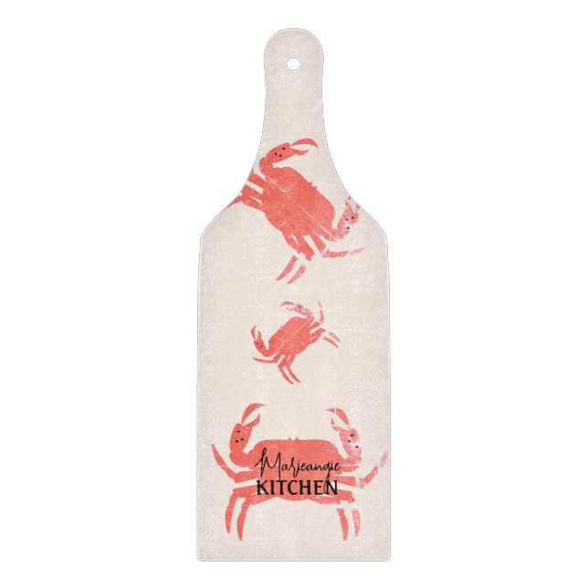 Tabla De Cortar Crab Ocean Beach Sea Crustacean (Anverso)
