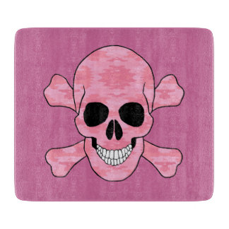 Tabla De Cortar Cráneo De Camuflaje Rosa Y Placa De Corte De Los H