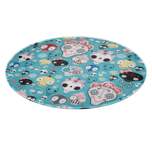 Tabla De Cortar Cráneo de risa de la textura (Borde)