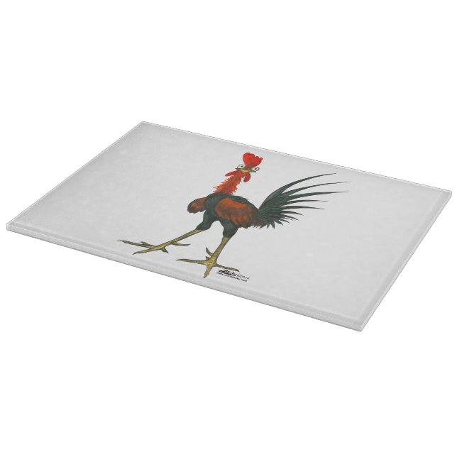 Tabla De Cortar Crazy Rooster (Borde)