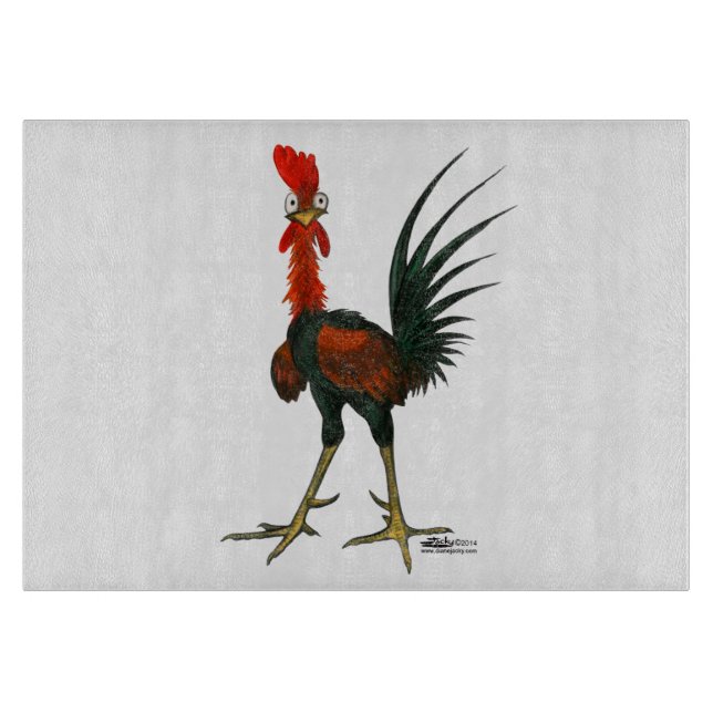Tabla De Cortar Crazy Rooster (Anverso)