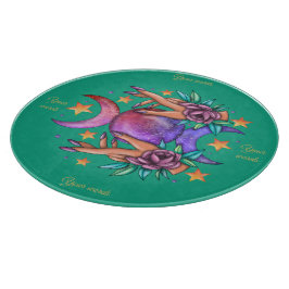 Tabla De Cortar Crea tu propia diosa y Rosas triples de la luna