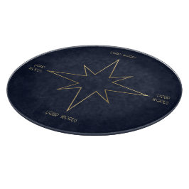 Tabla De Cortar Crea tu propia estrella azul y dorada de ocho punt