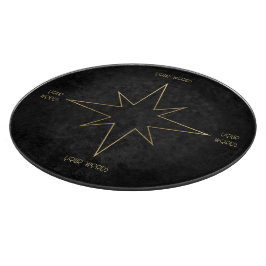 Tabla De Cortar Crea tu propia estrella negra y dorada de ocho pun