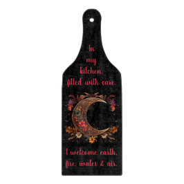 Tabla De Cortar Crea tu propia Luna Boho Floral Dorada