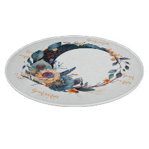 Crea tu propia luna floral Verde azulada y dorada