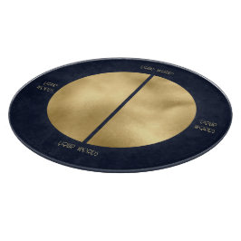 Tabla De Cortar Crea tu propia luna llena azul y dorada dividida