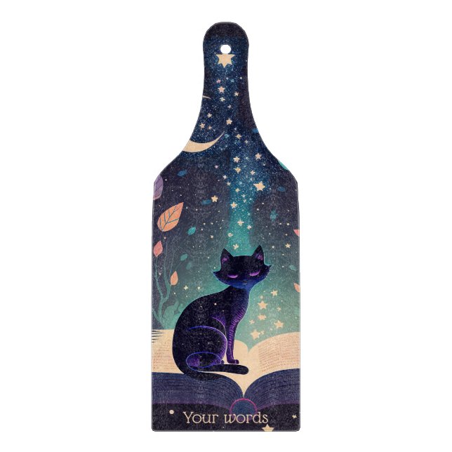 Tabla De Cortar Crea tu propia magia mística de gato negro (Anverso)