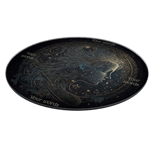 Tabla De Cortar Crea tu propia placa de alquitrán acuario místico (Borde)