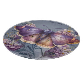 Tabla De Cortar Crea tu propia polilla púrpura y flores silvestres