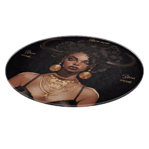 Tabla De Cortar Crea Tu Propia Reina Afroamericana Tauro