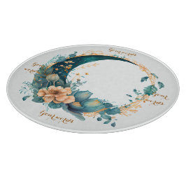 Tabla De Cortar Crea tu propia serpiente y Verde azulada luna flor