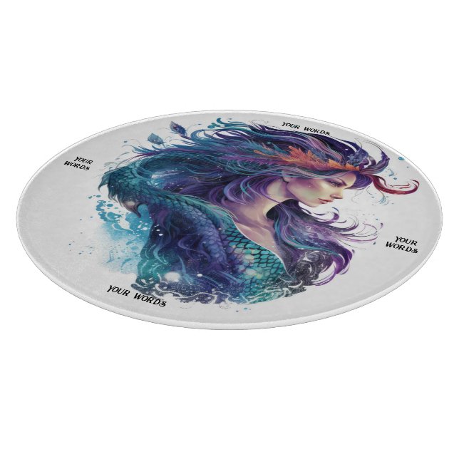 Tabla De Cortar Crea tu propia sirena mística (Borde)