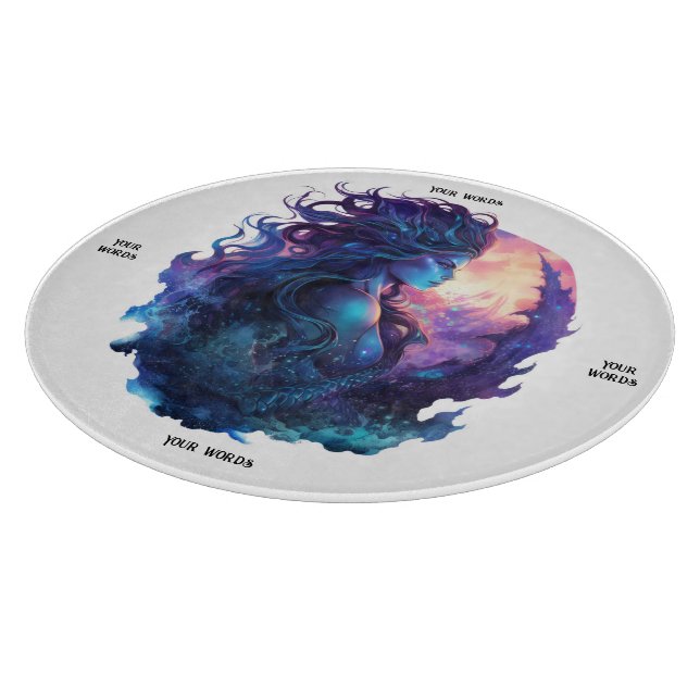 Tabla De Cortar Crea tu propia sirena mítica sirena sirena sirena (Borde)