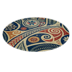 Tabla De Cortar Crea Tu Propia Tribal Festiva De Verano Negrita