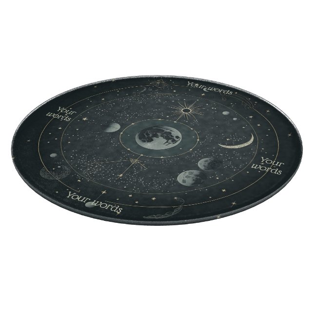 Tabla De Cortar Crea Tu Propio Altar de Lunas Celestiales (Borde)