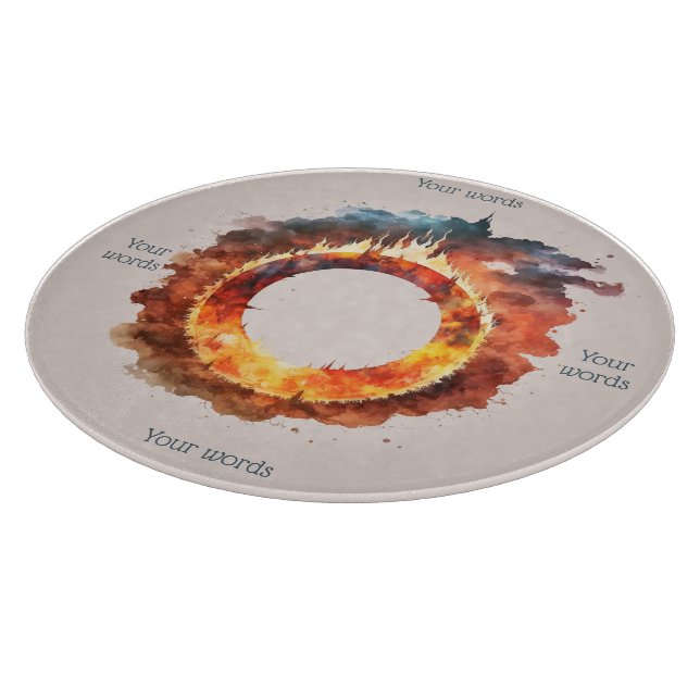 Tabla De Cortar Crea Tu Propio Anillo de Fuego (Borde)