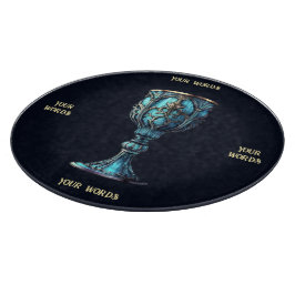 Tabla De Cortar Crea tu propio cáliz azul gótico