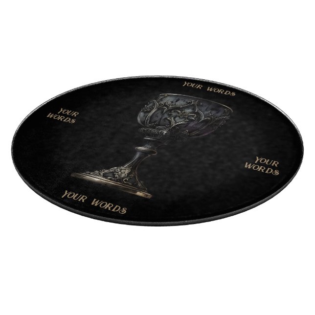 Tabla De Cortar Crea tu propio cáliz gótico negro (Borde)