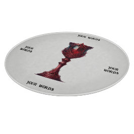 Tabla De Cortar Crea tu propio cáliz gótico rojo alto