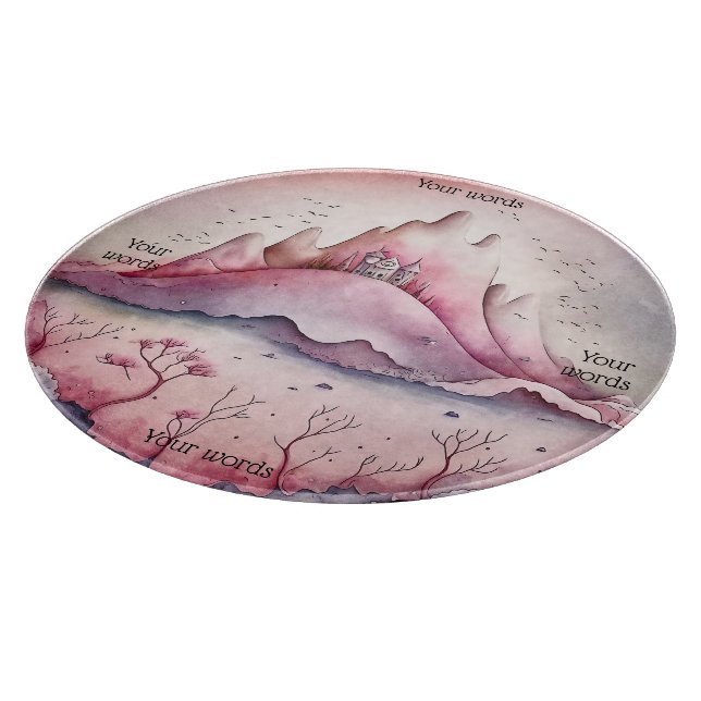 Tabla De Cortar Crea tu propio castillo mágico y montañas (Borde)