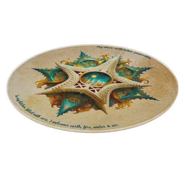 Tabla De Cortar Crea tu propio Castillo Steampunk Snowflake Yule (Borde)