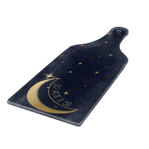 Tabla De Cortar Crea Tu Propio Crescent Lunático Estrellado Azul y