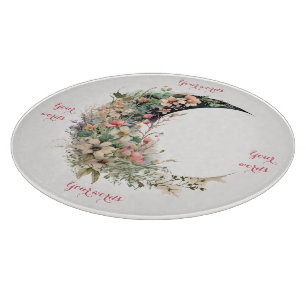 Tabla De Cortar Crea Tu Propio Crescent Moon Floral de Pradera Ros