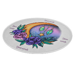 Tabla De Cortar Crea tu propio Cristales, Luna y Rosas.