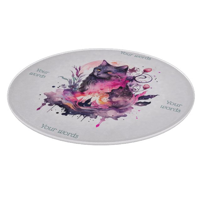 Tabla De Cortar Crea tu propio gato negro mágico (Borde)