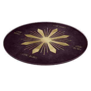 Tabla De Cortar Crea tu propio mandala de flores de vino y oro