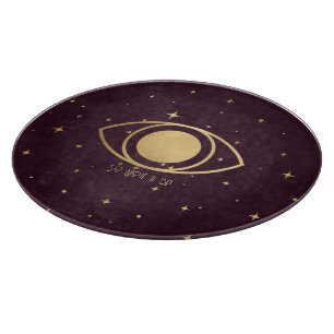 Tabla De Cortar Crea Tu Propio Ojo Mágico Celestial de Vino y Oro