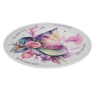 Tabla De Cortar Crea Tu Propio Sombrero de Bruja de Rosa de Arcoír