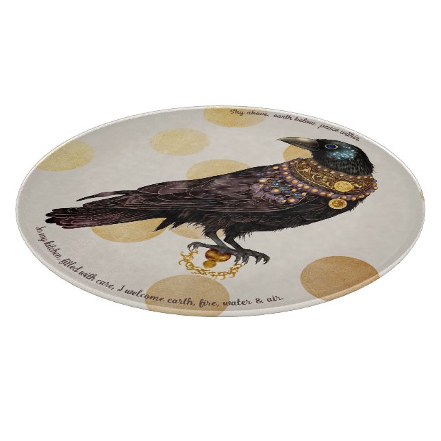 Tabla De Cortar Crea tu propio Steampunk Raven victoriano (Borde)