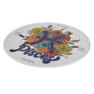 Tabla De Cortar Crea tu propio tablero de altar de Piscis floral e