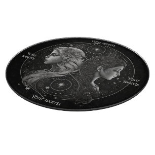 Tabla De Cortar Crea Tu Propio Tablero de Altar de Vidrio Géminis 