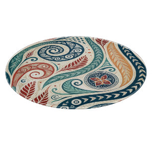 Tabla De Cortar Crea tu propio tribal festivo multicolor