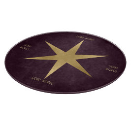 Tabla De Cortar Crea tu propio vino y estrella dorada de seis punt