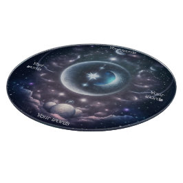 Tabla De Cortar Crea tus propias nubes rosadas y luna de plata