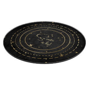 Tabla De Cortar Crea tus propios anillos celestes negros y dorados