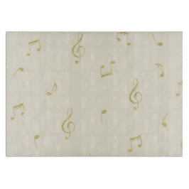 Tabla De Cortar Cream Gold Music Notes