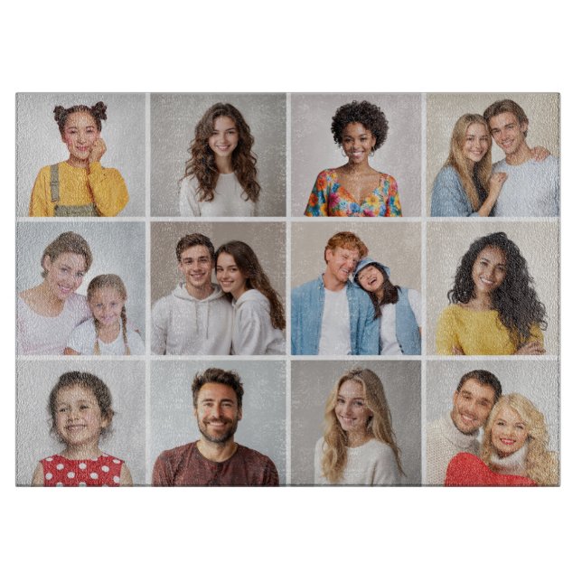 Tabla De Cortar Crear su propio Collage de fotos de 12 (Anverso)