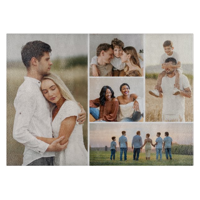 Tabla De Cortar Crear su propio Collage de fotos de 5 (Anverso)