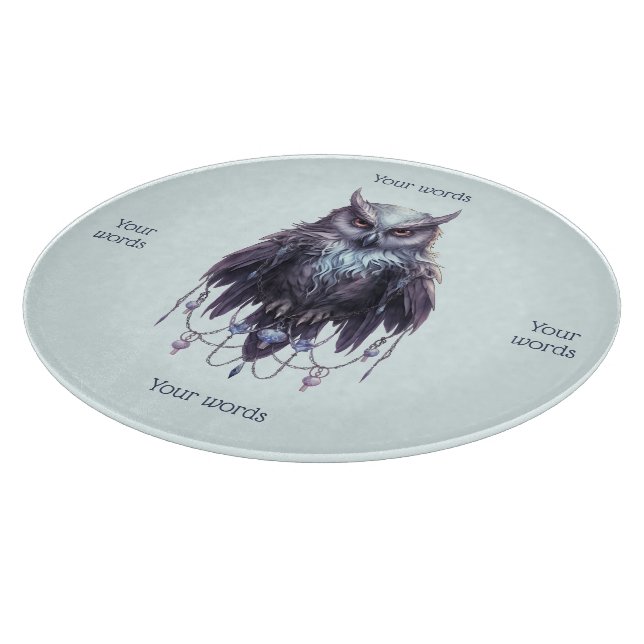 Tabla De Cortar Crear tu propia lechuza con guijarros (Borde)