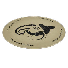 Tabla De Cortar Crear tu propio perfil de Ganesh en negro y oro