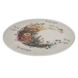 Tabla De Cortar Create Your Own Autumn Floral Crescent Moon