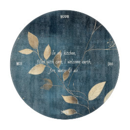 Tabla De Cortar Create Your Own Elegant Blue & Gold Minimalist